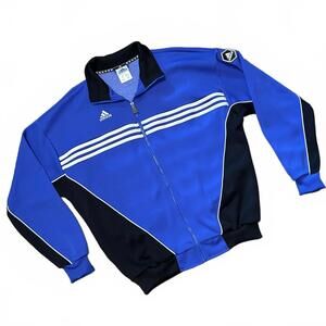 Vintage late 90s / Y2K Adidas Soccer full-zip track jacket — made in Macau